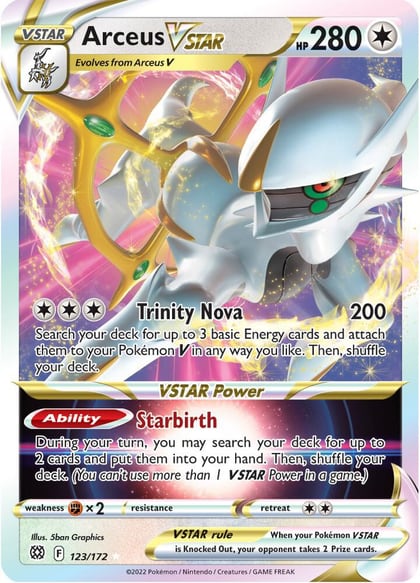 Arceus VSTAR, SWSH09: Brilliant Stars 123/172