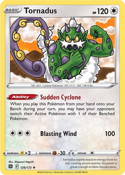Tornadus, SWSH09: Brilliant Stars 126/172