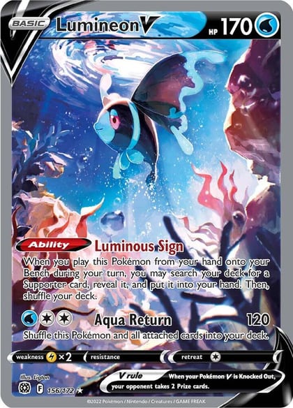 Lumineon V (Alternate Full Art), SWSH09: Brilliant Stars 156/172