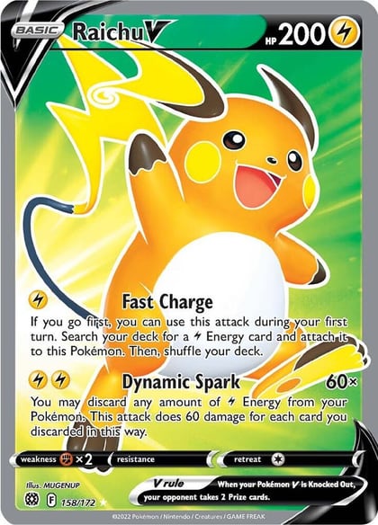 Raichu V (Full Art), SWSH09: Brilliant Stars 158/172
