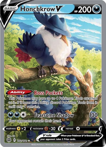 Honchkrow V (Alternate Full Art), SWSH09: Brilliant Stars 162/172