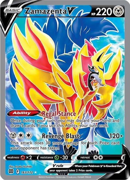 Zamazenta V (Full Art), SWSH09: Brilliant Stars 163/172