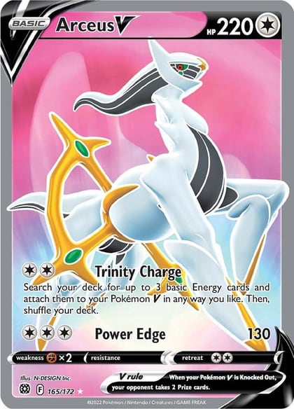 Arceus V (Full Art), SWSH09: Brilliant Stars 165/172
