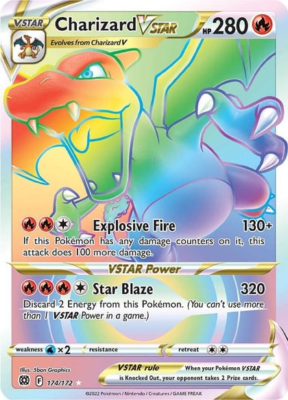 Charizard VSTAR (Secret), SWSH09: Brilliant Stars 174/172