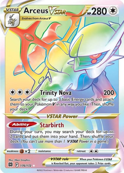 Arceus VSTAR (Secret) (176), SWSH09: Brilliant Stars 176/172