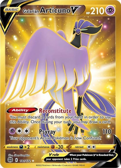 Galarian Articuno V (Secret), SWSH09: Brilliant Stars 181/172