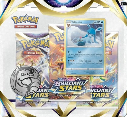 Brilliant Stars 3 Pack Blister [Glaceon], SWSH09: Brilliant Stars P256132