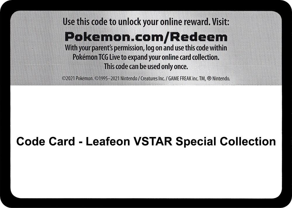 Code Card - Leafeon VSTAR Special Collection, SWSH09: Brilliant Stars P264260