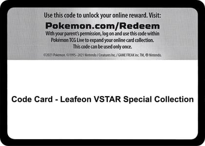 Code Card - Leafeon VSTAR Special Collection, SWSH09: Brilliant Stars P264260