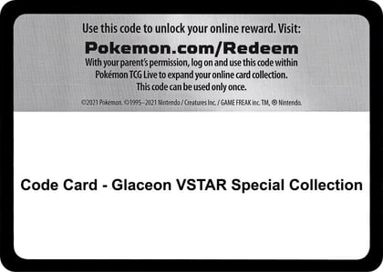 Code Card - Glaceon VSTAR Special Collection, SWSH09: Brilliant Stars P264261