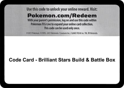 Code Card - Brilliant Stars Build & Battle Box, SWSH09: Brilliant Stars P264750
