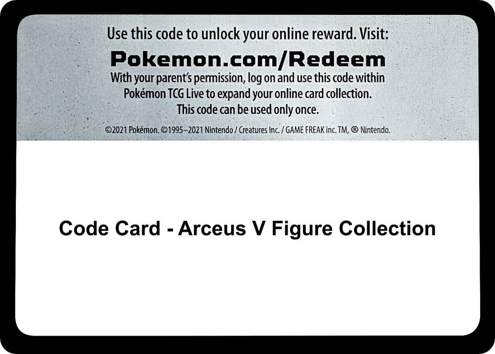 Code Card - Arceus V Figure Collection, SWSH09: Brilliant Stars P271847