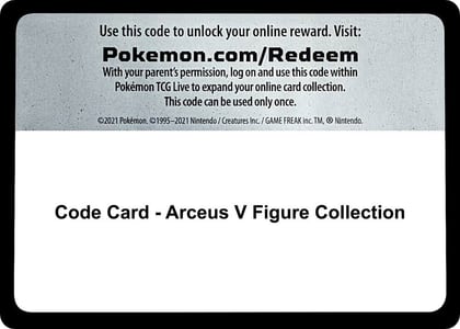 Code Card - Arceus V Figure Collection, SWSH09: Brilliant Stars P271847