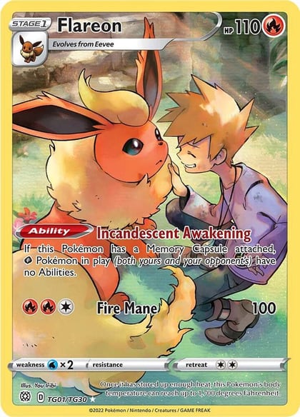 Flareon, SWSH09: Brilliant Stars Trainer Gallery TG01/TG30