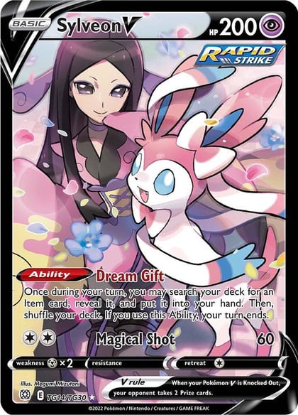 Sylveon V, SWSH09: Brilliant Stars Trainer Gallery TG14/TG30