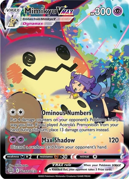 Mimikyu VMAX, SWSH09: Brilliant Stars Trainer Gallery TG17/TG30