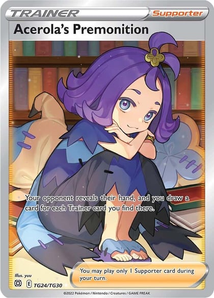 Acerola's Premonition, SWSH09: Brilliant Stars Trainer Gallery TG24/TG30