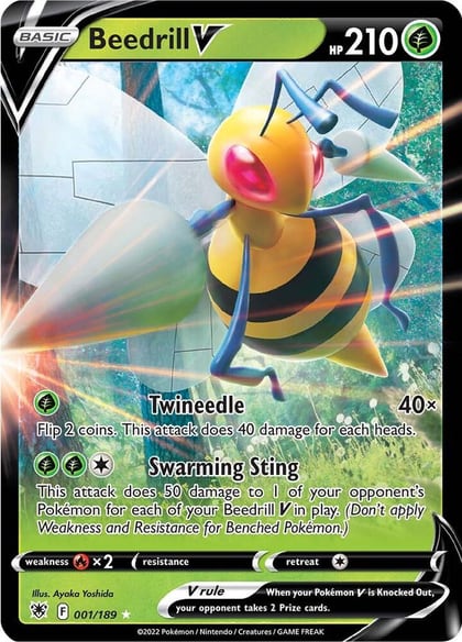 Beedrill V, SWSH10: Astral Radiance 001/189