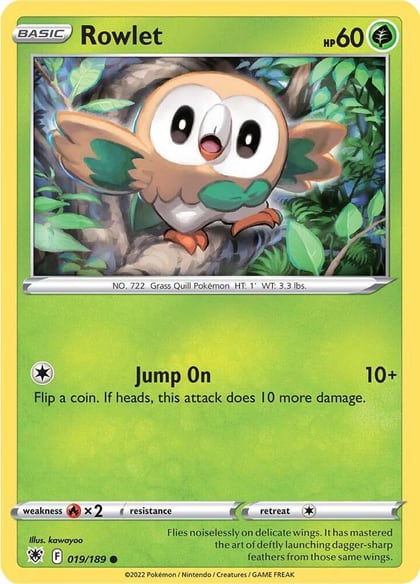 Rowlet, SWSH10: Astral Radiance 019/189