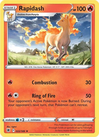 Rapidash, SWSH10: Astral Radiance 022/189