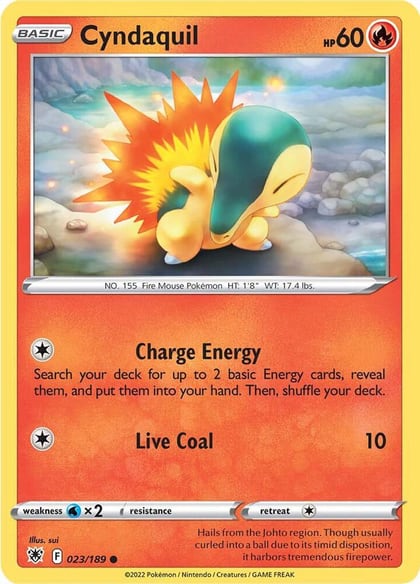 Cyndaquil, SWSH10: Astral Radiance 023/189