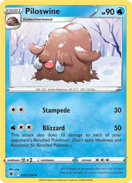 Piloswine, SWSH10: Astral Radiance 032/189
