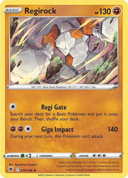Regirock, SWSH10: Astral Radiance 075/189