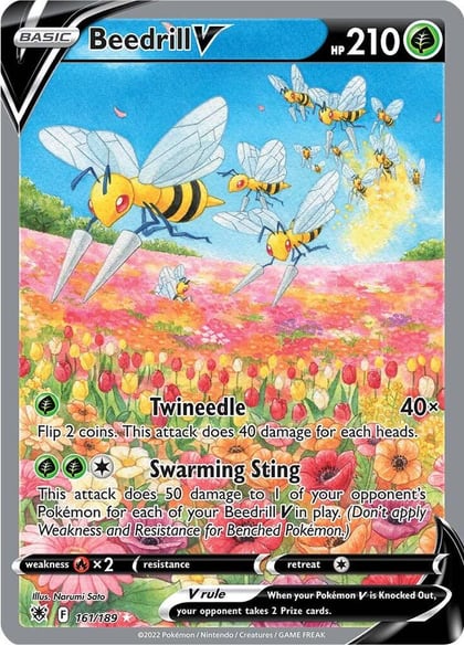 Beedrill V (Alternate Full Art), SWSH10: Astral Radiance 161/189