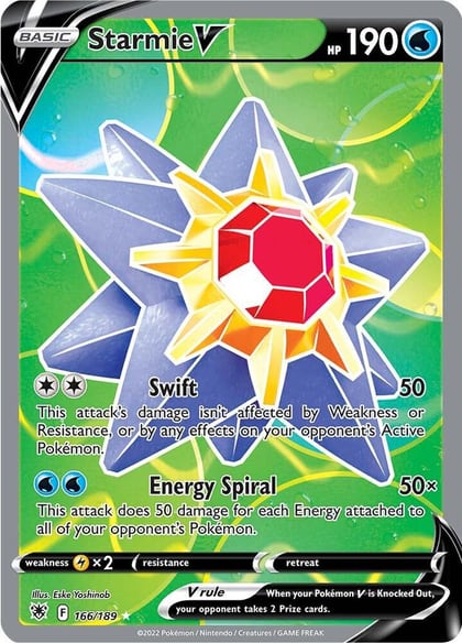 Starmie V (Full Art), SWSH10: Astral Radiance 166/189