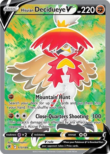 Hisuian Decidueye V (Full Art), SWSH10: Astral Radiance 173/189