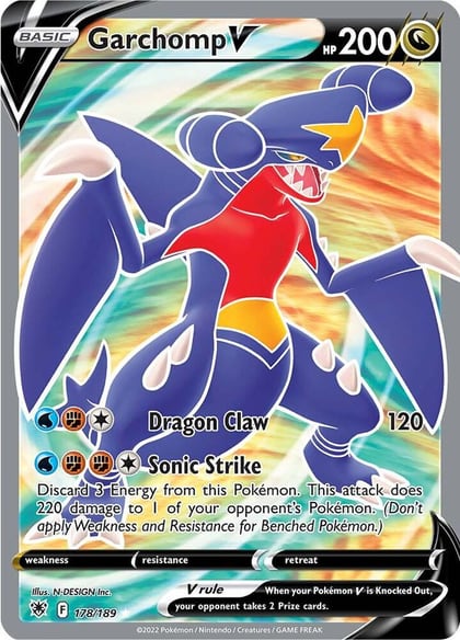 Garchomp V (Full Art), SWSH10: Astral Radiance 178/189