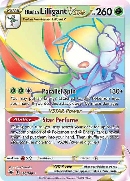 Hisuian Lilligant VSTAR (Secret), SWSH10: Astral Radiance 190/189