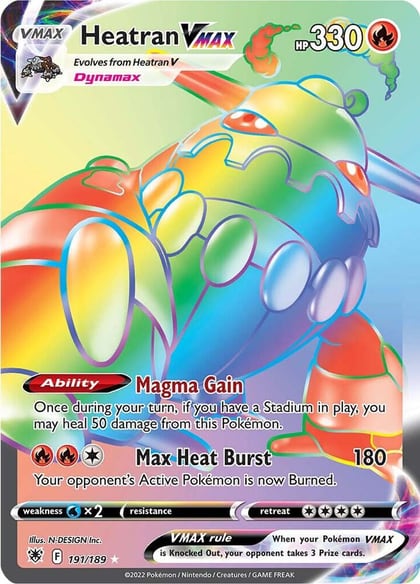 Heatran VMAX (Secret), SWSH10: Astral Radiance 191/189