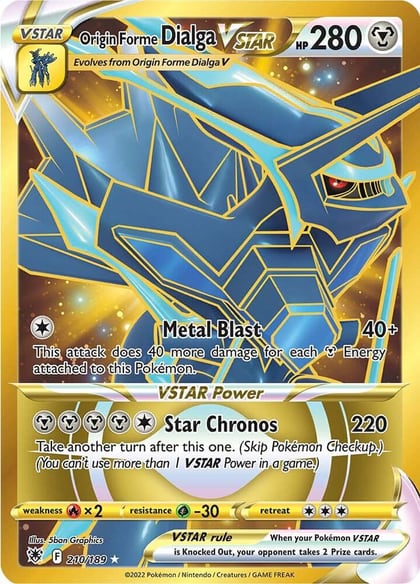 Origin Forme Dialga VSTAR - 210/189 (Secret), SWSH10: Astral Radiance 210/189