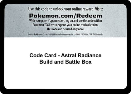 Code Card - Astral Radiance Build and Battle Box, SWSH10: Astral Radiance P273447