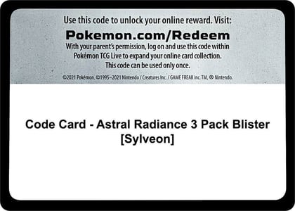 Code Card - Astral Radiance 3 Pack Blister [Sylveon], SWSH10: Astral Radiance P273448