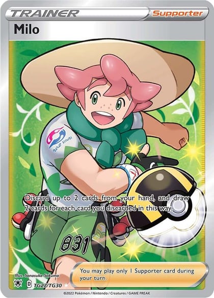 Milo, SWSH10: Astral Radiance Trainer Gallery TG27/TG30