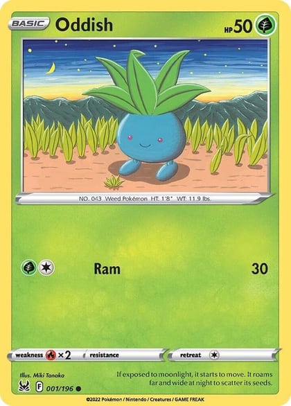 Oddish, SWSH11: Lost Origin 001/196