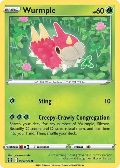 Wurmple, SWSH11: Lost Origin 006/196