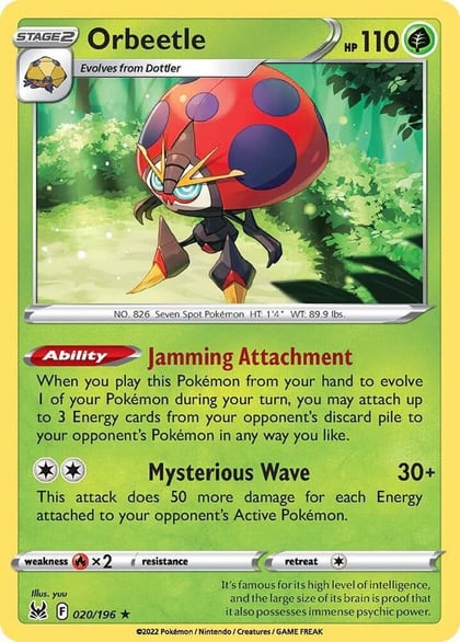 Orbeetle, SWSH11: Lost Origin 020/196