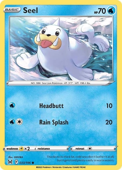 Seel, SWSH11: Lost Origin 033/196