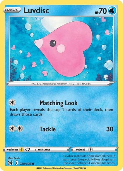 Luvdisc, SWSH11: Lost Origin 038/196