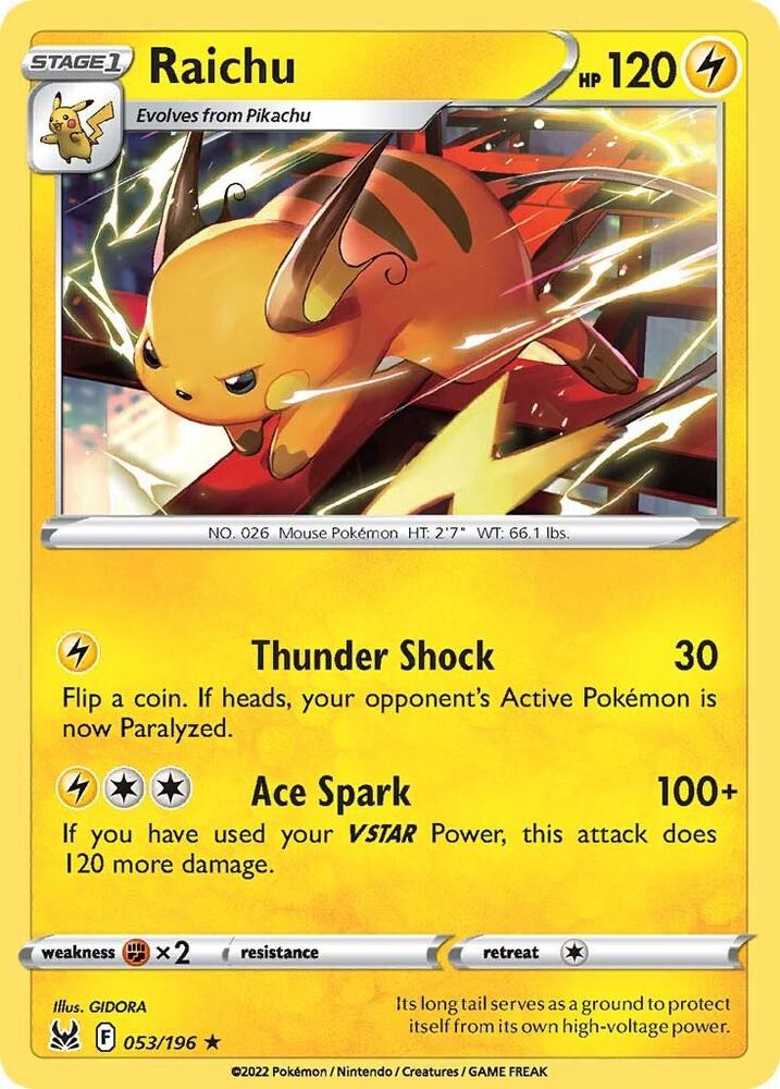 Raichu, SWSH11: Lost Origin 053/196