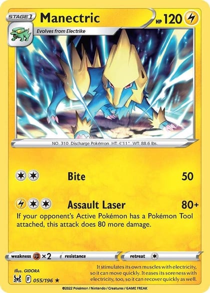 Manectric, SWSH11: Lost Origin 055/196