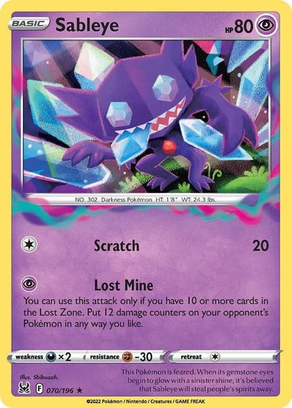 Sableye, SWSH11: Lost Origin 070/196