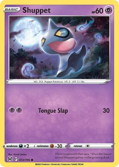 Shuppet, SWSH11: Lost Origin 072/196