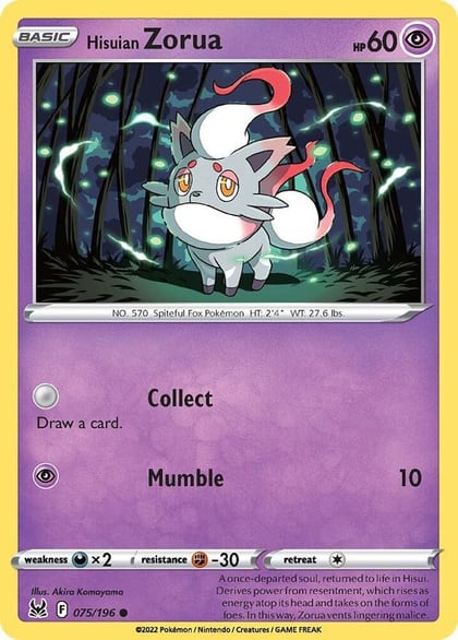 Hisuian Zorua, SWSH11: Lost Origin 075/196