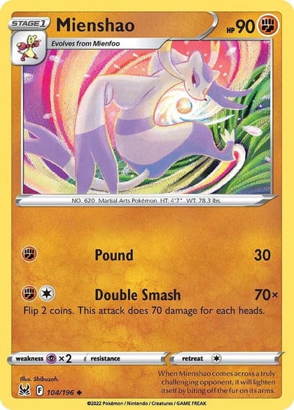 Mienshao, SWSH11: Lost Origin 104/196