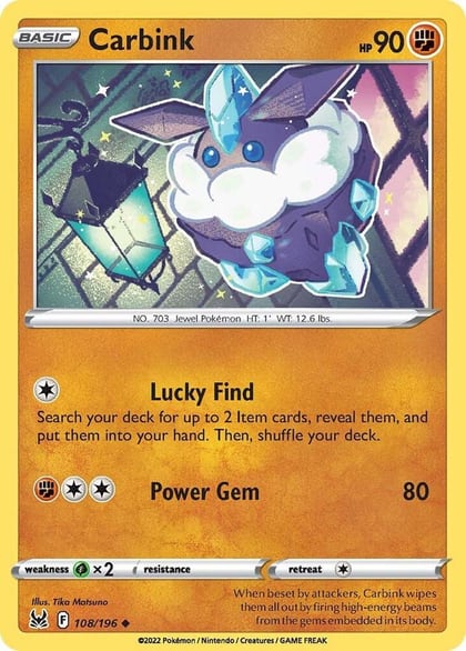 Carbink, SWSH11: Lost Origin 108/196