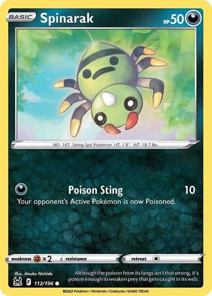 Spinarak, SWSH11: Lost Origin 112/196